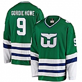Men's Hartford Whalers #9 Gordie Howe Fanatics Branded Green Premier Breakaway Retired Jersey Dzhi,baseball caps,new era cap wholesale,wholesale hats